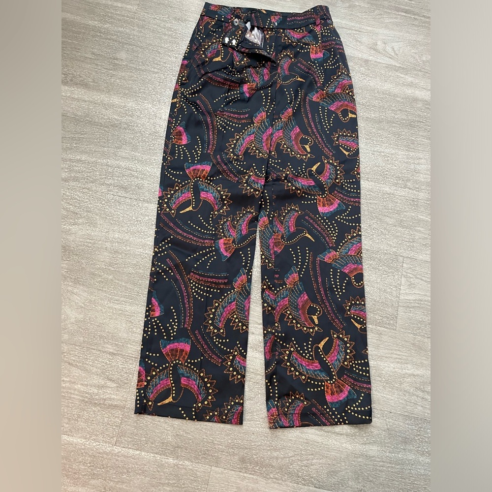 House of Harlow 1960 Toucan Satin Pants - New  sz 4